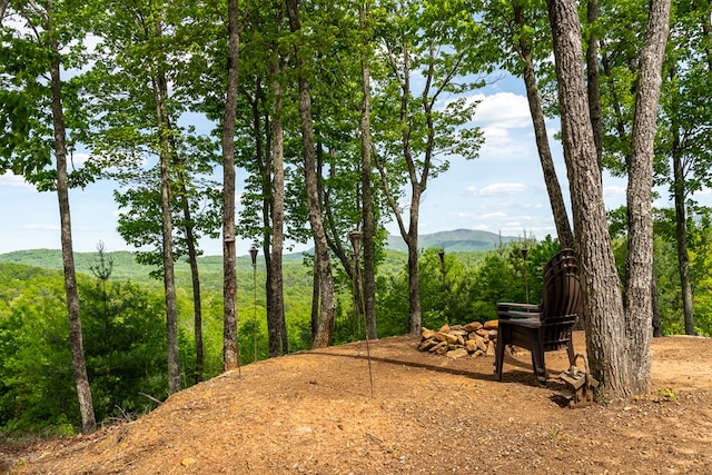 exterior space with a mountain view