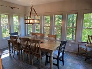 dining area featuring plenty of natural light