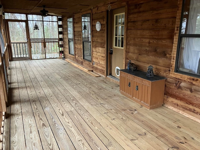 147 Holly Ridge Ln, Murphy, NC 28906 - wooden terrace featuring ceiling fan