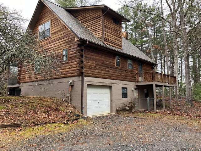 147 Holly Ridge Ln, Murphy, NC 28906 - view of side of property with a garage and central AC unit