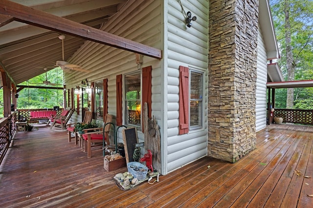 80 Stegall Mill Rdg, Ellijay, GA 30536 - porch featuring a ceiling fan