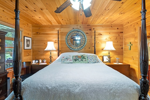 80 Stegall Mill Rdg, Ellijay, GA 30536 - bedroom with wooden walls and wood ceiling