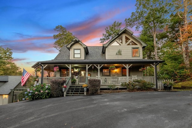 farmhouse-style home featuring a porch