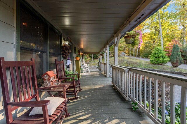 view of patio with covered porch