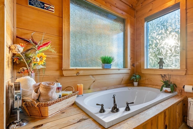 bathroom featuring a bath