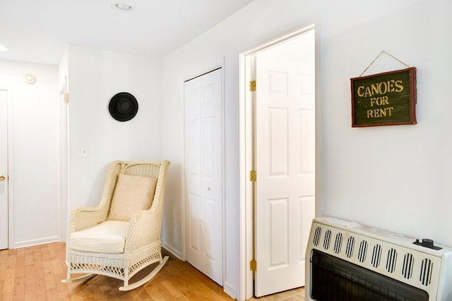 249 Chatuge Woods Dr, Hayesville, NC 28904 - living area featuring heating unit, recessed lighting, light wood-style floors, and baseboards