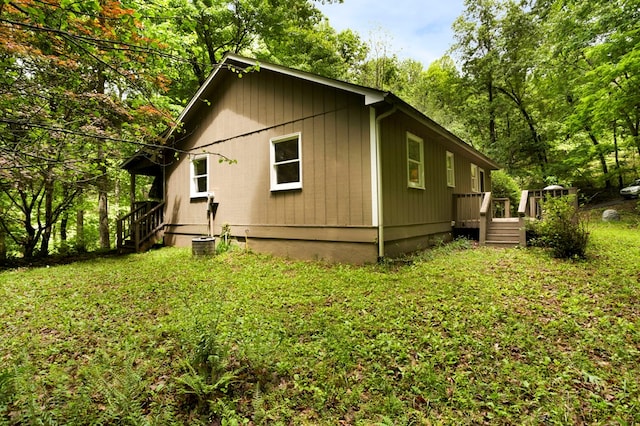 249 Chatuge Woods Dr, Hayesville, NC 28904 - view of side of property with a deck and crawl space