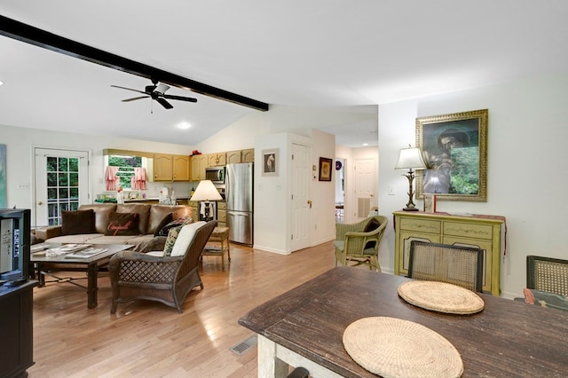 249 Chatuge Woods Dr, Hayesville, NC 28904 - living room with light wood-type flooring, ceiling fan, recessed lighting, and baseboards