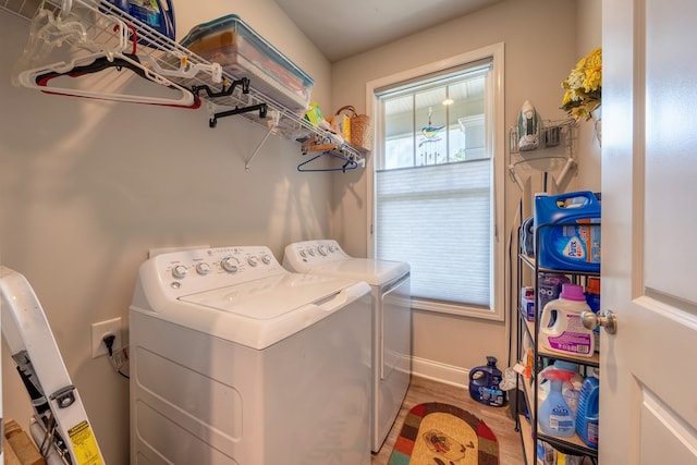 56 Highland Pointe Dr, Ellijay, GA 30536 - laundry room with washer and dryer and wood finished floors