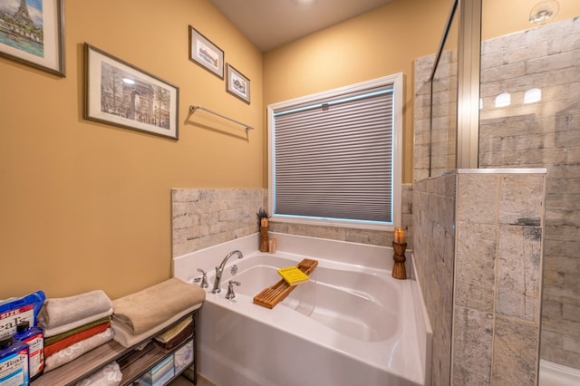 56 Highland Pointe Dr, Ellijay, GA 30536 - bathroom with a garden tub and a walk in shower