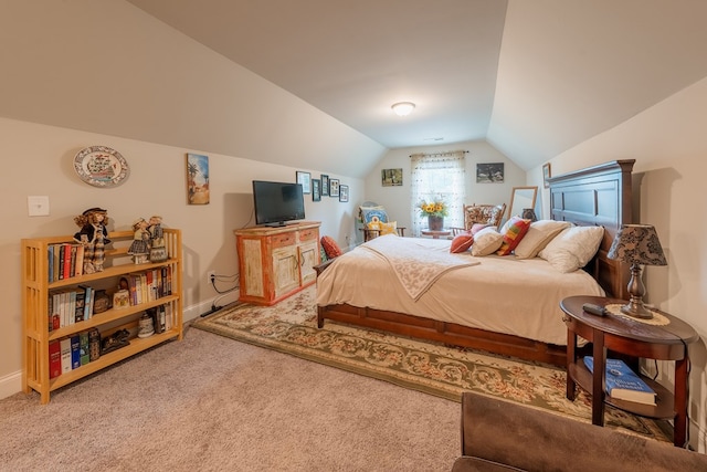 56 Highland Pointe Dr, Ellijay, GA 30536 - carpeted bedroom with lofted ceiling and baseboards