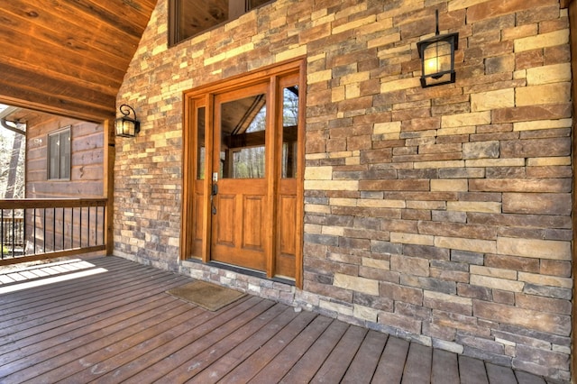 view of exterior entry