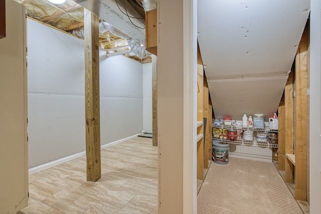 view of basement