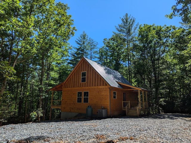 view of property exterior with cooling unit