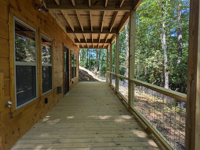 view of wooden terrace