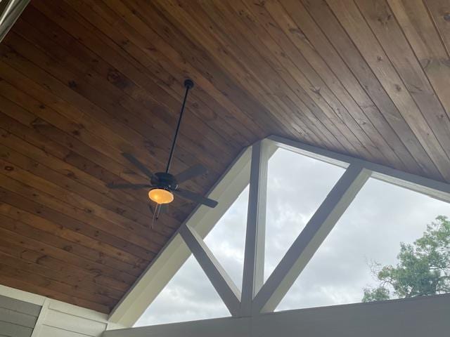 interior details with ceiling fan