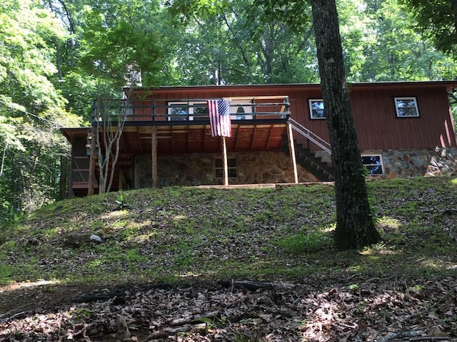 exterior space featuring a deck