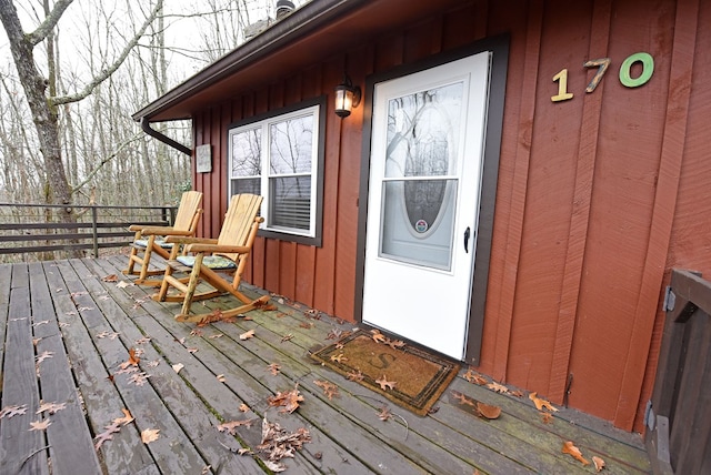 view of wooden deck