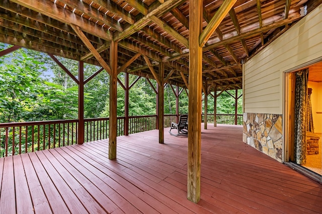 view of wooden deck