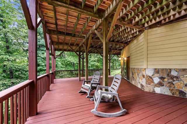 view of wooden terrace