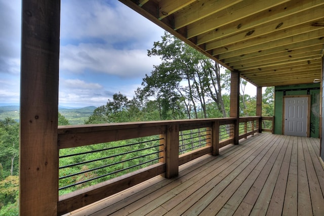 view of wooden terrace