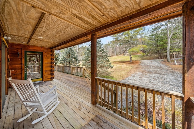 view of wooden deck