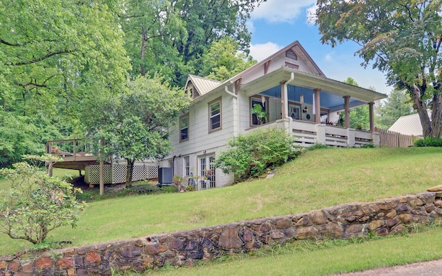 30 Proctor St, Murphy, NC 28906 - view of side of home featuring a wooden deck and a metal roof