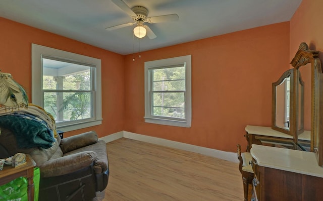 30 Proctor St, Murphy, NC 28906 - sitting room with healthy amount of natural light, ceiling fan, and light wood-type flooring