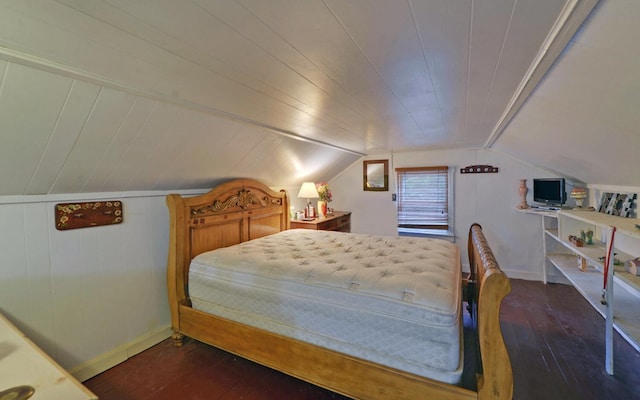 30 Proctor St, Murphy, NC 28906 - bedroom featuring dark wood-style floors and vaulted ceiling