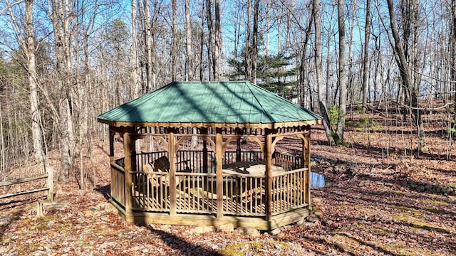 view of community featuring a gazebo