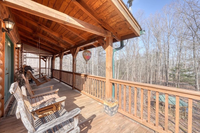 view of wooden terrace