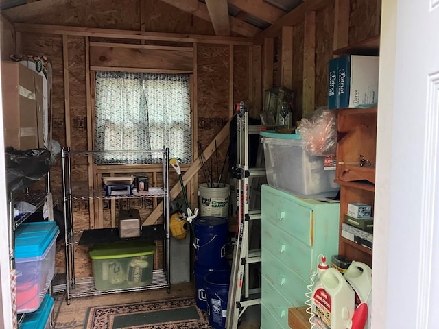 view of storage room