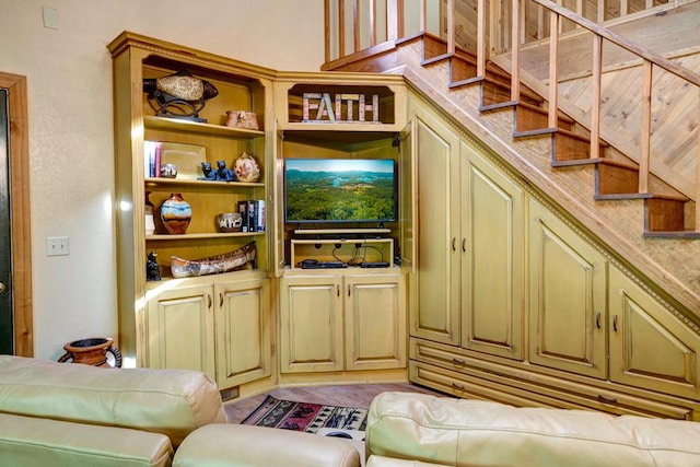 living room featuring light hardwood / wood-style flooring