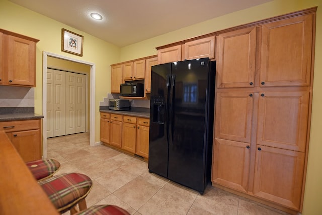 kitchen featuring black appliances