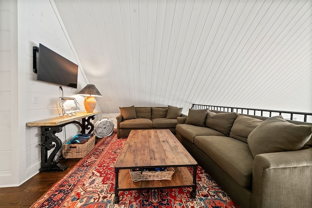 living area featuring wood finished floors