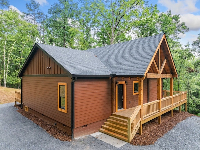 241 Lemmon Ln, Ellijay, GA 30540 - chalet / cabin featuring crawl space, roof with shingles, and board and batten siding