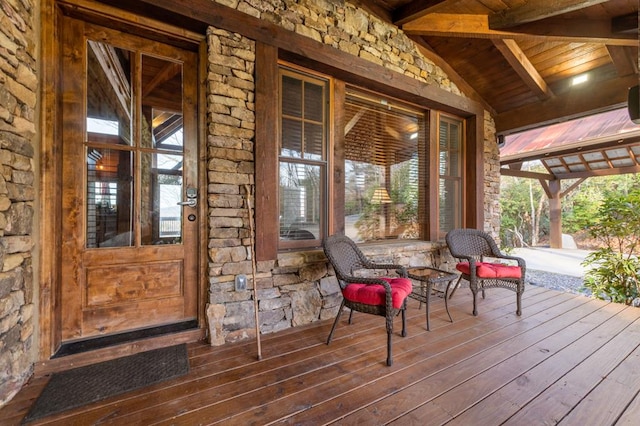 view of wooden deck