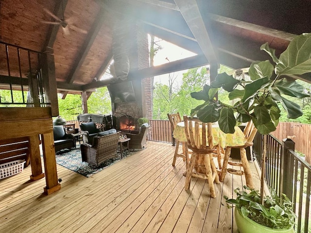 view of wooden deck