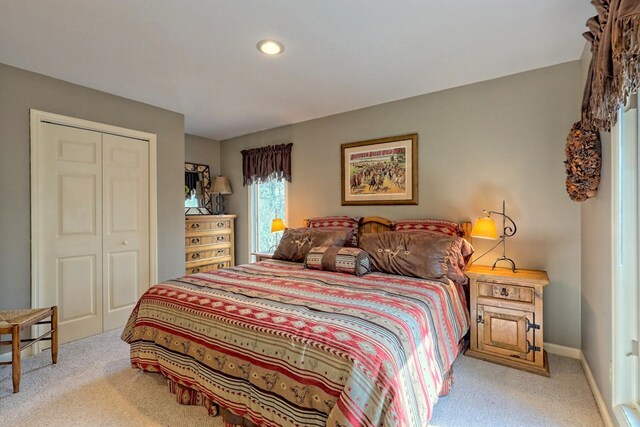 444 Wild Turkey, Tiger, GA 30576 - carpeted bedroom with recessed lighting, baseboards, and a closet