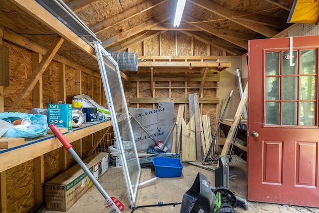 view of attic