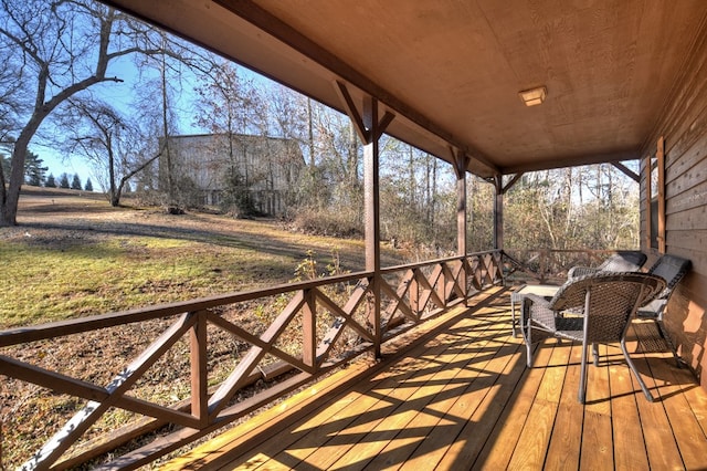 view of wooden deck