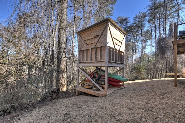 view of yard with a playground