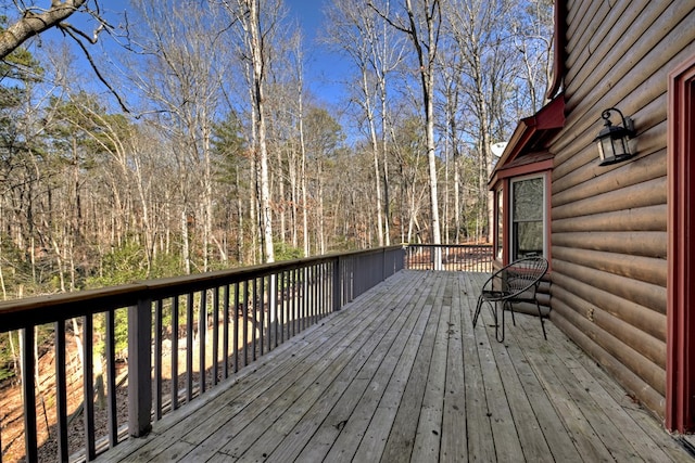 view of wooden terrace