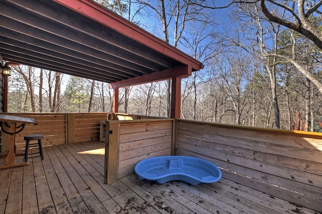 view of wooden deck