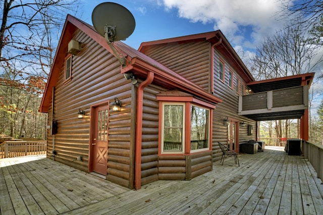 view of wooden deck