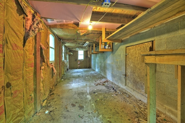 view of basement