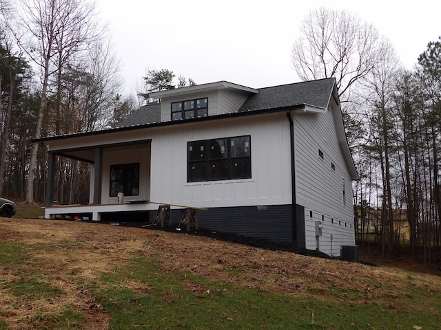 exterior space with covered porch