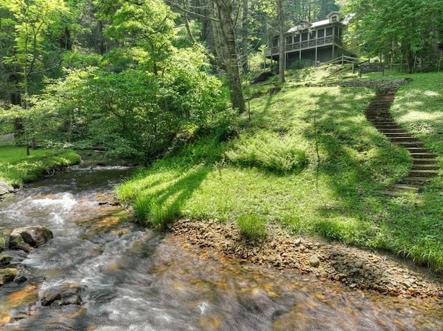 106 Butler Creek Rd, Cherry Log, GA 30522 - view of yard with a view of trees and stairway