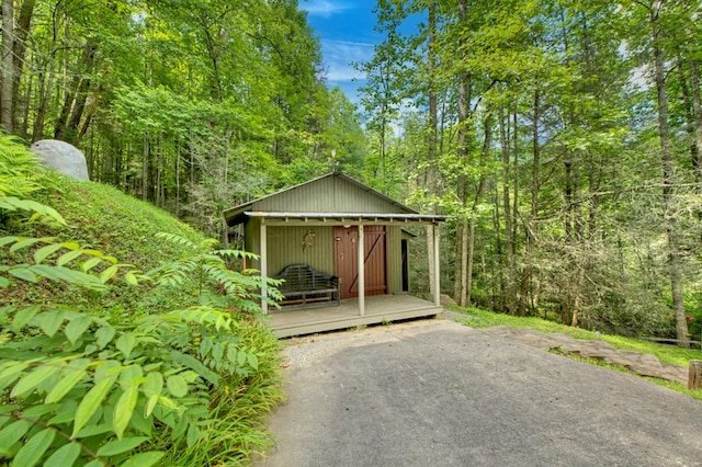 106 Butler Creek Rd, Cherry Log, GA 30522 - view of outbuilding with a wooded view