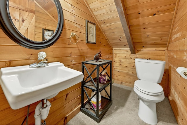 106 Butler Creek Rd, Cherry Log, GA 30522 - bathroom featuring wooden walls and wood ceiling